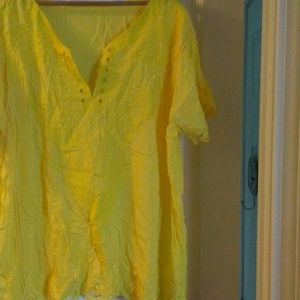 Yellow peasant blouse